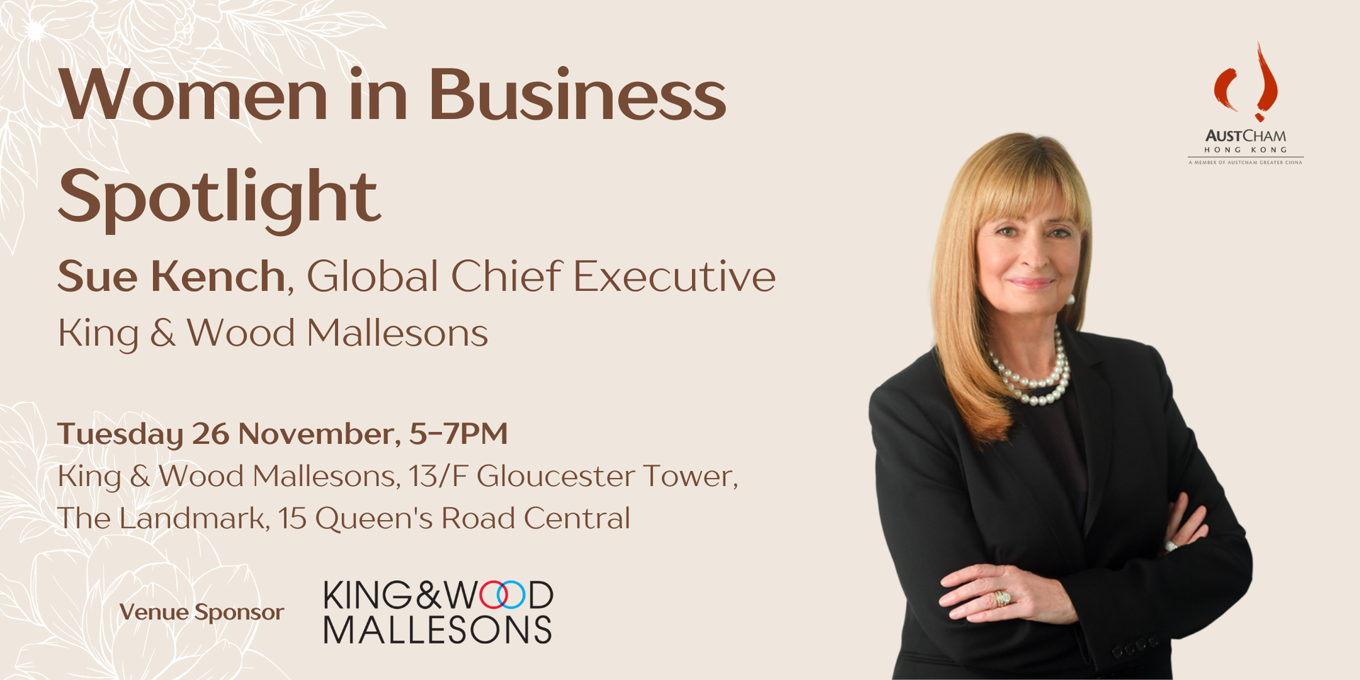 thumbnails Women in Business Spotlight event: Sue Kench, Global Chief Executive, King & Wood Mallesons